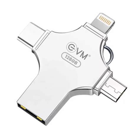 PAN DRIVE - EVM ENSTORE 128GB 4 in 1 OTG PENDRIVE for Android Micro USB ...