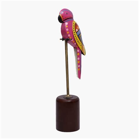 Buy VEDAS Mystical Indian Pihu Metal Hand Painted Parrot Figurine from ...