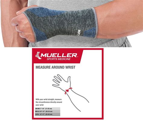 Mueller 4-Way Stretch Premium Knit Wrist Support, Medium/Large ...