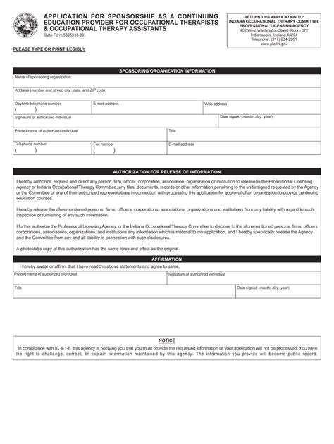 Fillable Online in APPLICATION FOR SPONSORSHIP AS A CONTINUING Fax ...