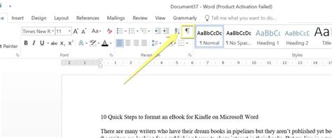 10 Quick Steps to Format an eBook for Kindle on Microsoft Word - Write ...