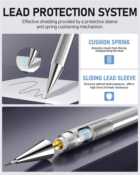 Four Candies 0.9mm Metal Mechanical Pencil Set with Case - 4PCS Fancy ...