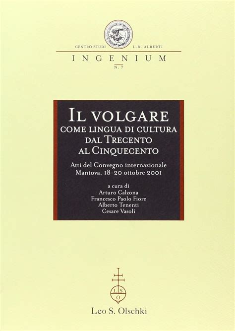 Amazon.in: Buy Volgare (il) come lingua di cultura dal trecento al ...