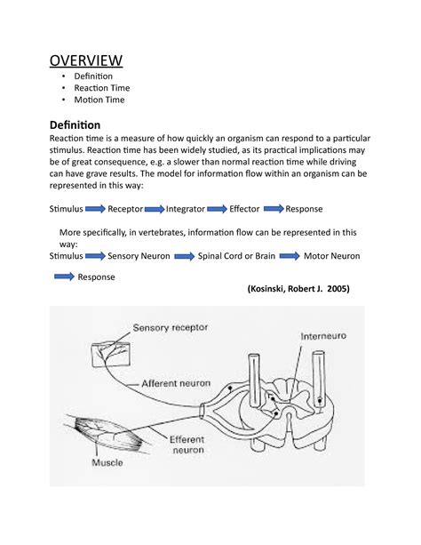 13. Ergonomi - Reaction Time - OVERVIEW Definition Reaction Time Motion ...
