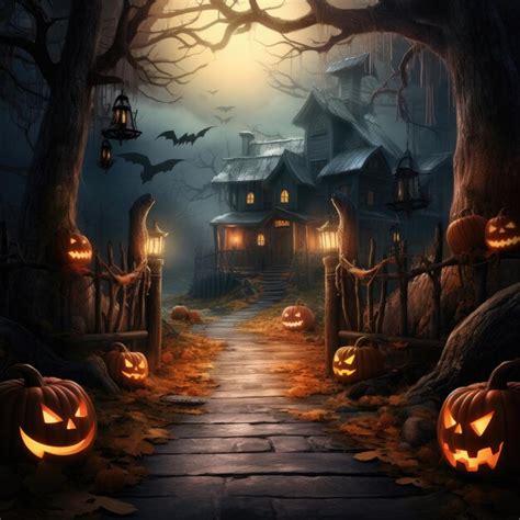 A spooky night of realistic clean elegance halloween background ...