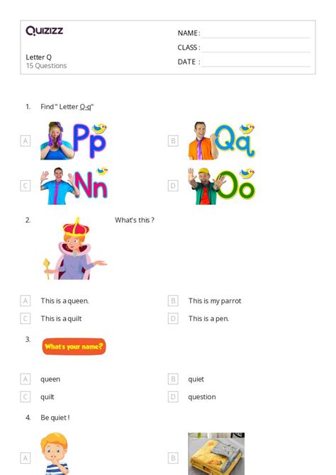 50+ The Letter Q worksheets for 7th Class on Quizizz | Free & Printable
