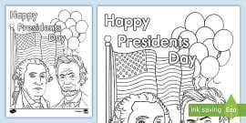 Happy Birthday Abraham Lincoln Coloring Sheet | Twinkl