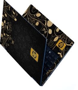 FineArts Full Body UV Laptop Skin For 15.6 inch - UV_Golden Floral On ...