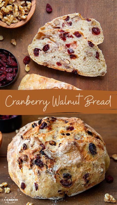 No knead cranberry walnut bread with honey – Artofit
