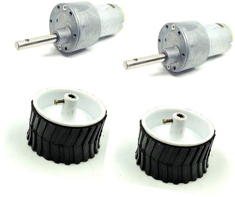 INVENTO 2pcs 12v 10 Kg-cm 10RPM Side Shaft Torque Geared DC Motor with ...