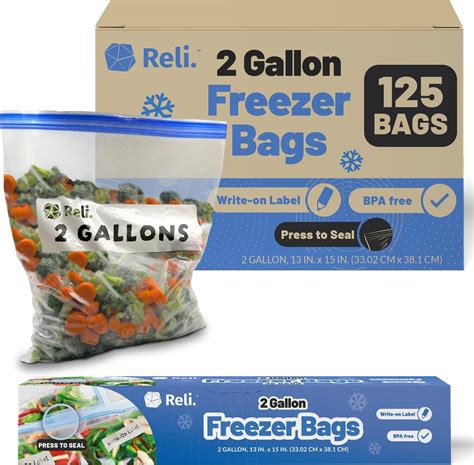 Amazon.com: Ziploc Professional Freezer Bags, For Food Organization and ...