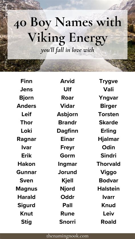 60 Strong Boy Names with Viking Energy + Meanings | Unique Baby Names ...