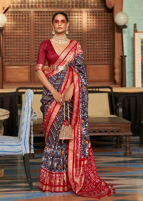 Buy Designer Bridal Double Ikat Patola Sarees Online Shopping India ...