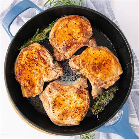 Quick and Juicy Cast Iron Pork Chops - Intentional Hospitality