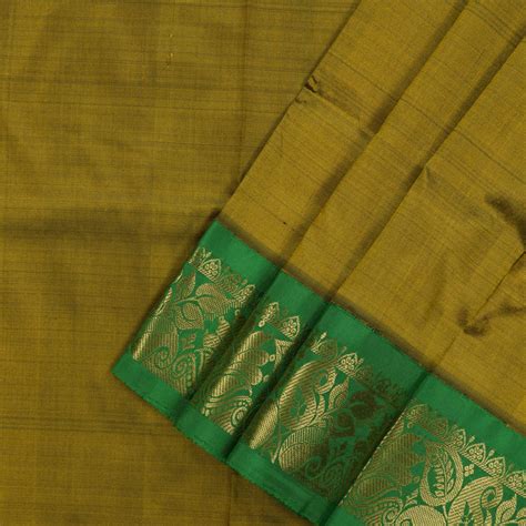 Hayagrivas Handloom Metallic Gold Kanjivaram Silk Pattu Pavadai with G ...