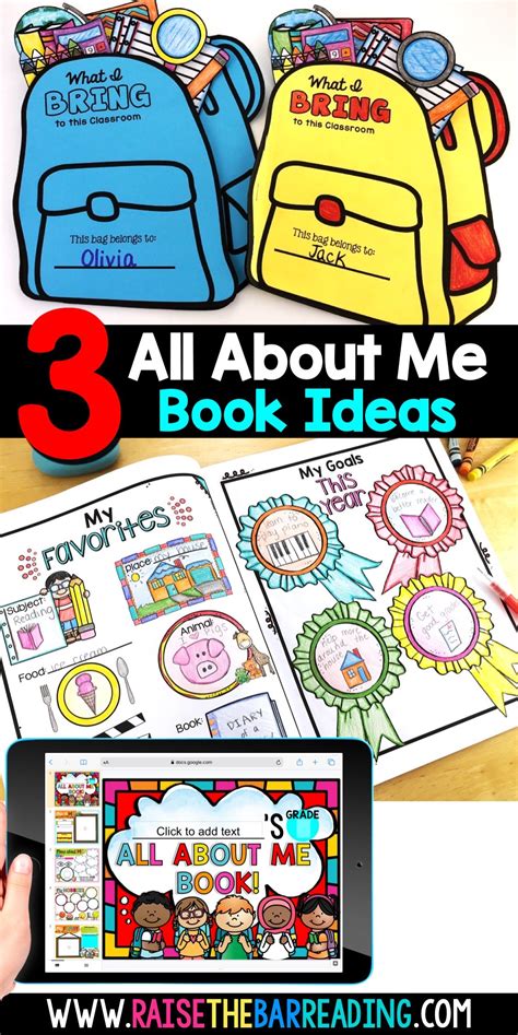 All About Me Book Templates (1st to 5th Grade) - Raise the Bar Reading