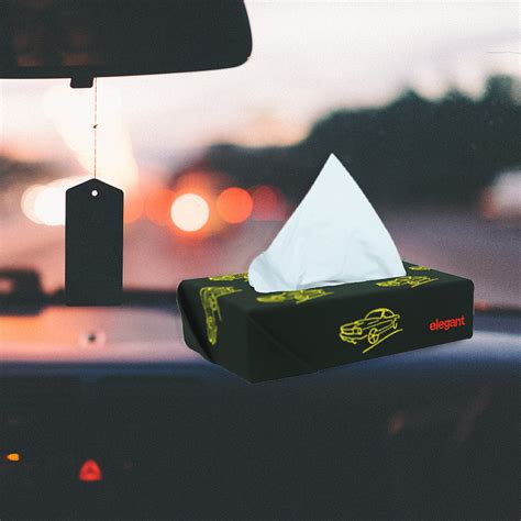 Nappa Leather Tissue Box Vintage Black And Yellow Online – Elegant Auto ...