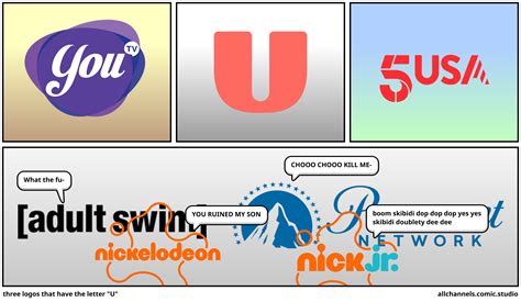 three logos that have the letter "U" - Comic Studio