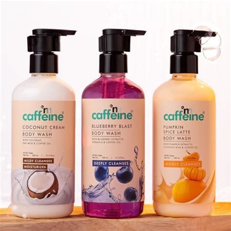 Amazon.in: Buy mCaffeine Body Wash with 3 Different Fragrances | Pure ...
