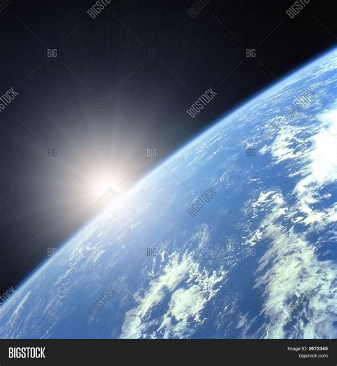 Earth Rising Sun Image & Photo (Free Trial) | Bigstock