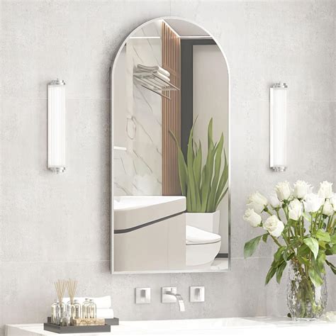 Amazon.com: Mepplzian Arched Medicine Cabinet with Mirror,Recessed ...