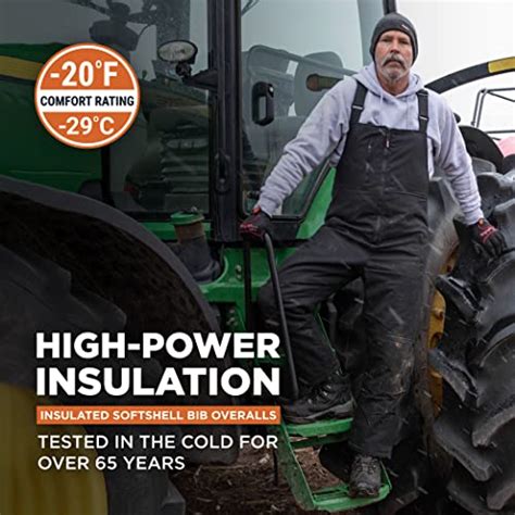 RefrigiWear Men's Insulated Softshell High Bib Overalls(Black, 4XL ...