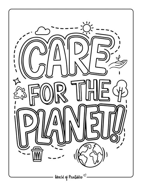 Earth Day Coloring Pages – Fun & Educational! - World of Printables