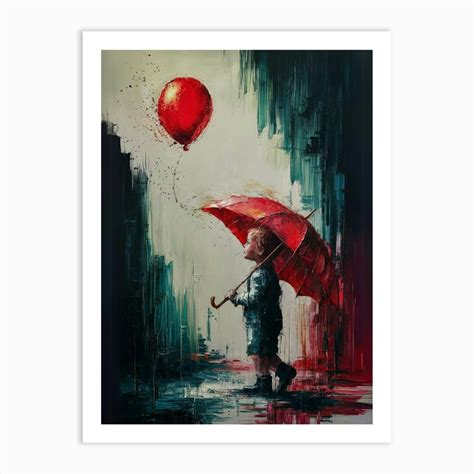 Red Balloon Art Print by Patrick's Art - Fy