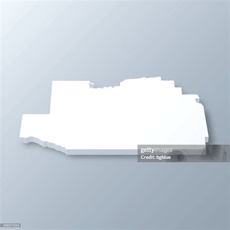 Marion County Florida 3d Map On Gray Background High-Res Vector Graphic ...