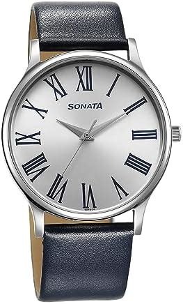 Buy Sonata Silver Dial Analog Watch for Men -77105SL11 at Amazon.in
