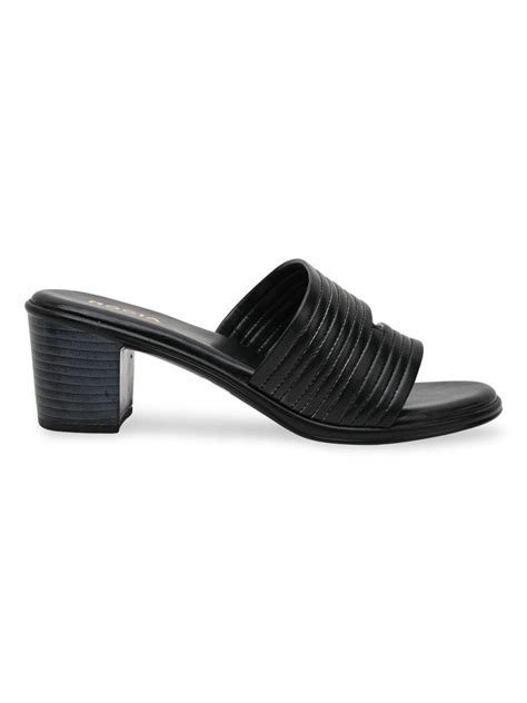Shop Rocia By Regal Black Women Multi Strap Block Heel Sandals Online