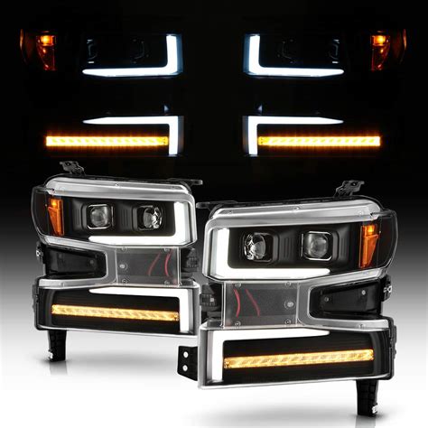 Buy ACANII - For [Halogen Model] 2019-2021 Chevy Silverado 1500 Black ...