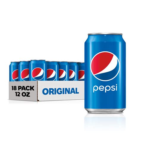 Pepsi Cola Soda Pop, 12 oz, 18 Pack Cans - Walmart.com