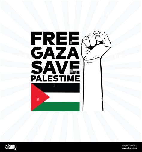 Free Gaza , Save Palestine vector typography template design with ...