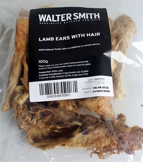 Walter Smith Lamb Ears with Hair - The Dogs Choice