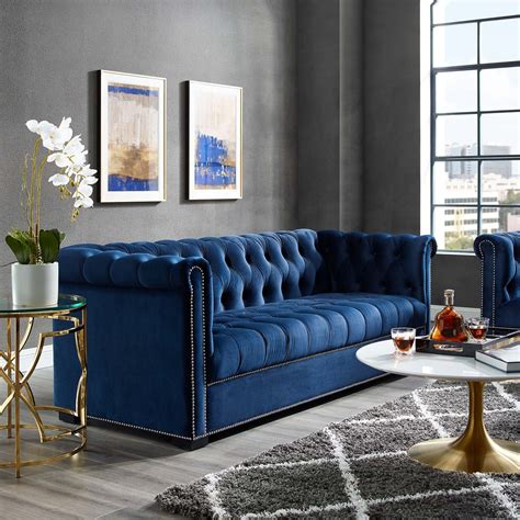 Heritage Performance Velvet Sofa Set - KFROOMS
