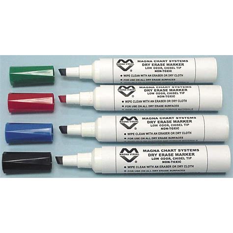 Magna Visual Dry Erase Chisel Point Markers
