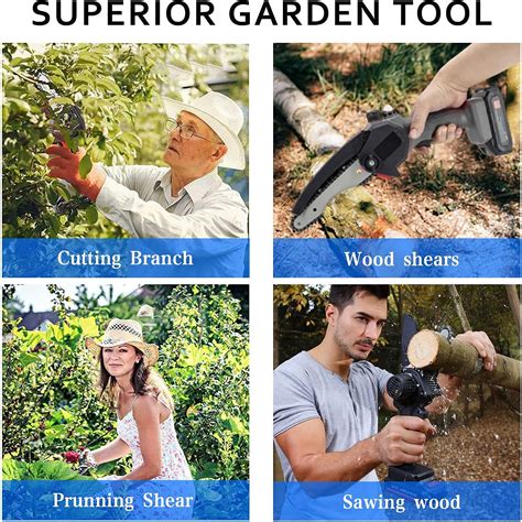 Buy F.EASY.D Mini Chainsaw 4-Inch Cordless Electric Protable Chainsaw ...