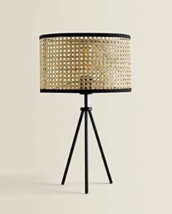Buy DECOWAY Wicker Lamp Wicker Table Lamp Cane Webbing Table Lamp ...