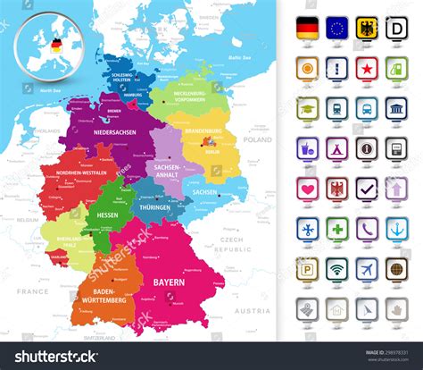 Detailed Map Germany 的图像结果
