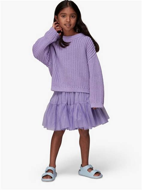 Whistles Kids' Izzy Tulle Mini Skirt, Purple