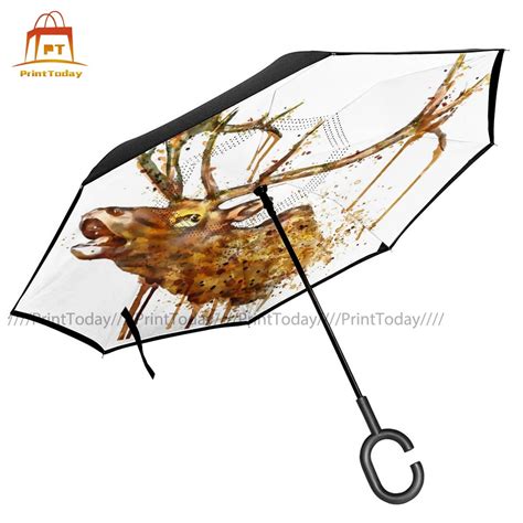 Deer Head Reverse Umbrella Waterproof Travel Umbre... – Grandado