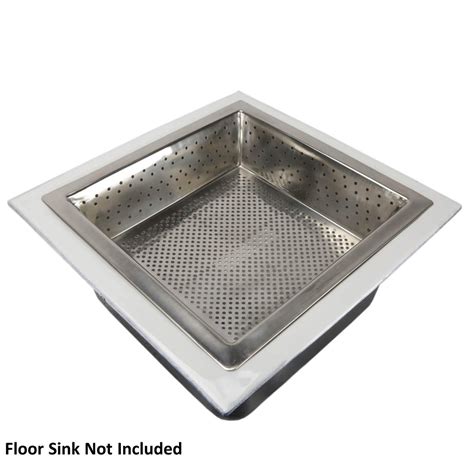 Stainless Steel Floor Sink Basket 10" x 10" x 3" - Drain-Net Technologies