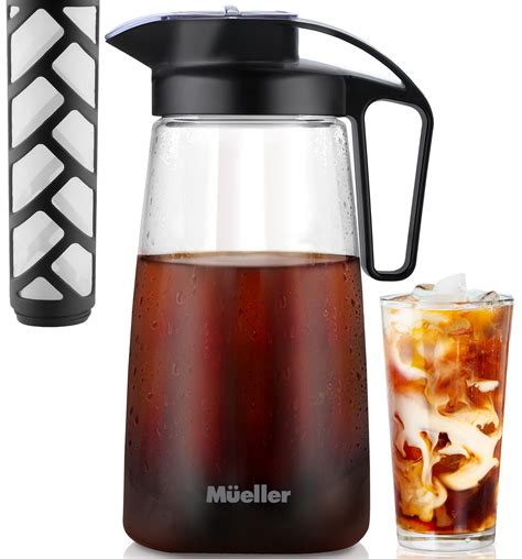 Snapklik.com : Mueller Cold Brew Coffee Maker, 2-Quart Heavy-Duty ...
