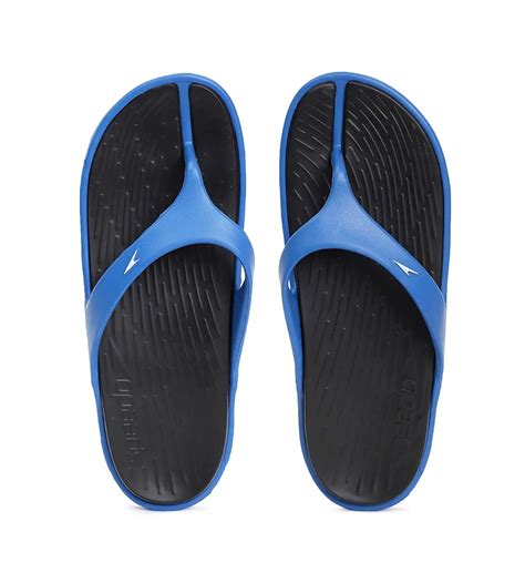 Buy Speedo Dual Colour Thong Black-Blue Flame-White Footwear Online ...