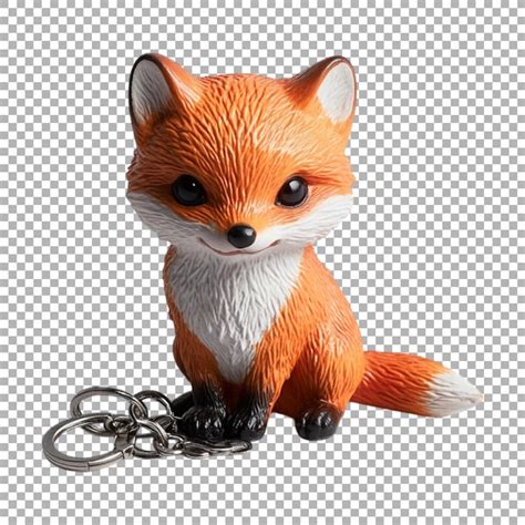 Png fox keychain on transparent background | Premium AI-generated PSD
