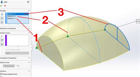 Solidworks Lofted Boss/Base 的图像结果