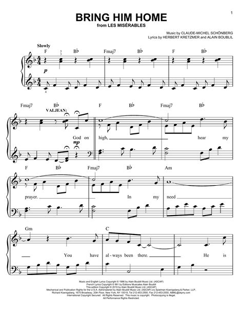Bring Him Home | Sheet Music Direct