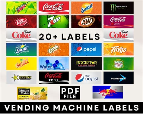 Image result for Vending Machine Labels Printable