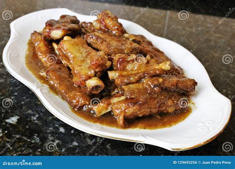 Pork Ribs in Pedro XimÃ©nez Sauce Stock Photo - Image of cuisine, meal ...